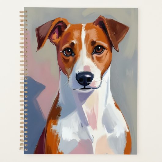 Jack Russell Terrier Schilderen Hond Huisdier Planner (Voorkant)