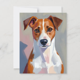 Jack Russell Terrier Schilderij Hond Huisdier Bedankkaart