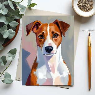 Jack Russell Terrier Schilderij Hond Huisdier Briefkaart
