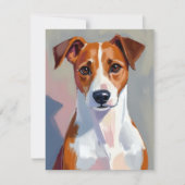 Jack Russell Terrier Schilderij Hond Huisdier Kaar (Voorkant)