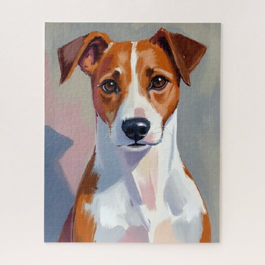 Jack Russell Terrier Schilderij Hond Huisdier Legpuzzel (Verticaal)
