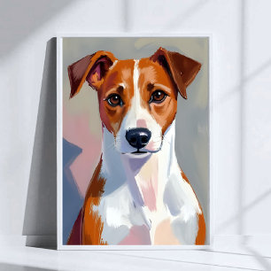 Jack Russell Terrier Schilderij Hond Huisdier Poster