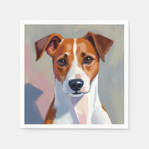 Jack Russell Terrier Schilderij Hond Huisdier Servet