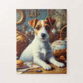 Jack Russell Terrier Schilderij Legpuzzel (Verticaal)