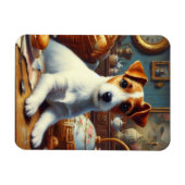  Jack Russell Terrier Schilderij Magneet (Horizontaal)