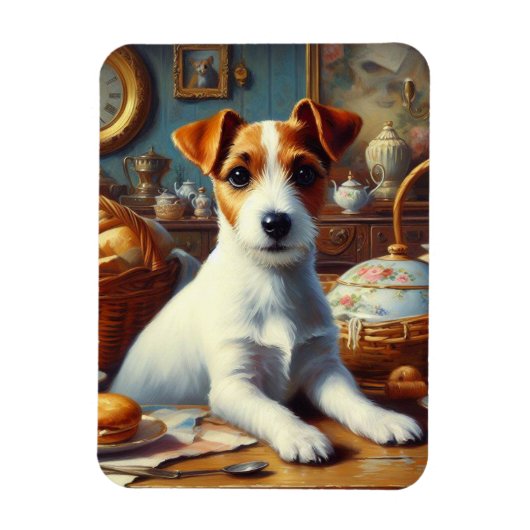  Jack Russell Terrier Schilderij Magneet (Verticaal)