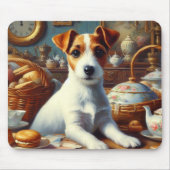  Jack Russell Terrier Schilderij Muismat (Voorkant)