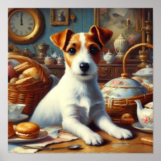 Jack Russell Terrier Schilderij Poster (Voorkant)