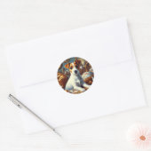  Jack Russell Terrier Schilderij Ronde Sticker (Envelop)