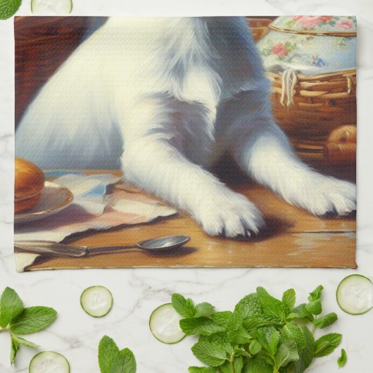  Jack Russell Terrier Schilderij Theedoek (Gevouwen)