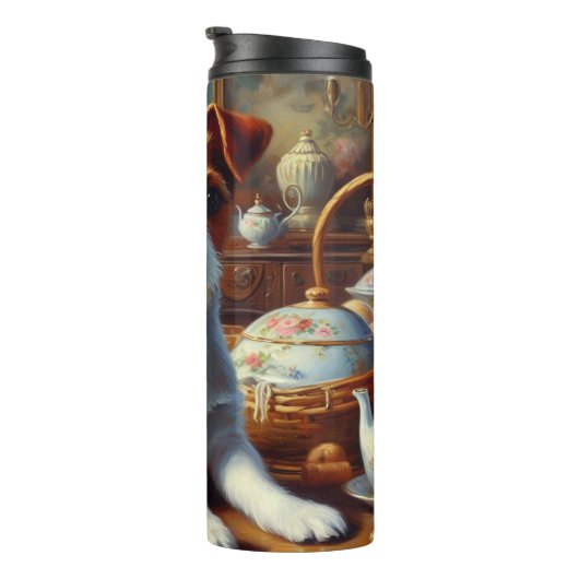  Jack Russell Terrier Schilderij Thermosbeker (Geroteerd rechts)