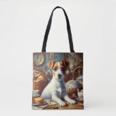  Jack Russell Terrier Schilderij Tote Bag (Voorkant)