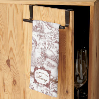 JACK RUSSELL Terrier Sepia Toile Theedoek