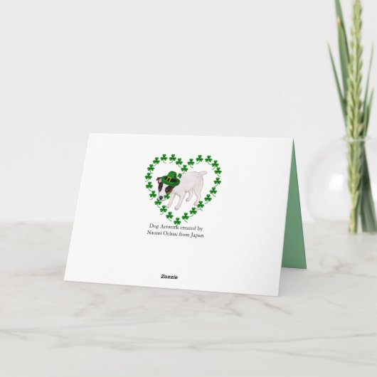 Jack Russell Terrier St. Patrick's Day Kaart (Achterkant)