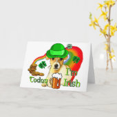 Jack Russell Terrier St Patricks Kaart (Gele Bloem)