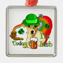 Jack Russell Terrier St Patricks Metalen Ornament