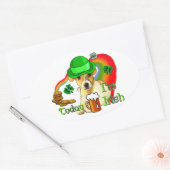 Jack Russell Terrier St Patricks Ovale Sticker (Envelop)