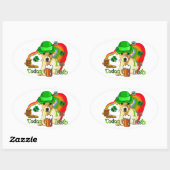 Jack Russell Terrier St Patricks Ovale Sticker (Vel)