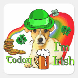 Jack Russell Terrier St Patricks Vierkante Sticker