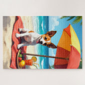 Jack Russell Terrier Strand Scene Legpuzzel (Horizontaal)