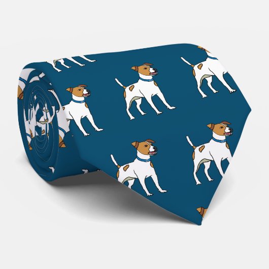 Jack Russell Terrier Stropdas (Opgerold)