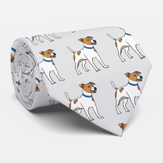 Jack Russell Terrier Stropdas (Opgerold)