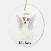 Jack Russell Terrier Sympathie Herdenking Keramisch Ornament (Links)