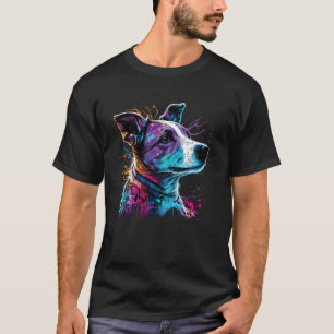 Jack Russell Terrier Synthwave T-shirt
