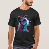 Jack Russell Terrier Synthwave T-shirt (Voorkant)