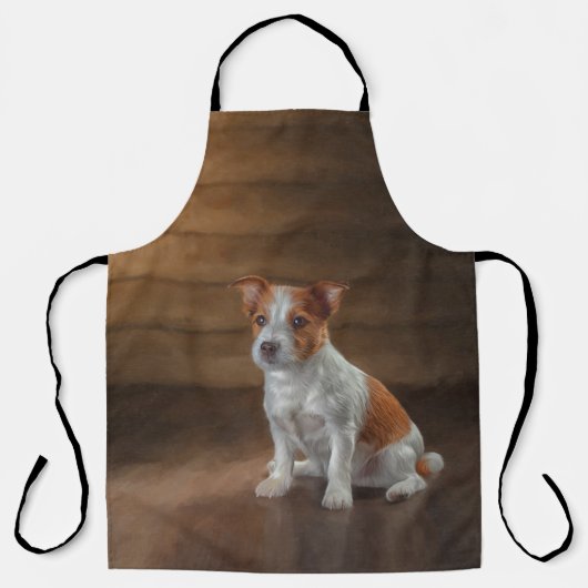 Jack Russell Terrier. Tekening Schort (Voorkant)