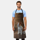 Jack Russell Terrier. Tekening Schort (Gedragen)