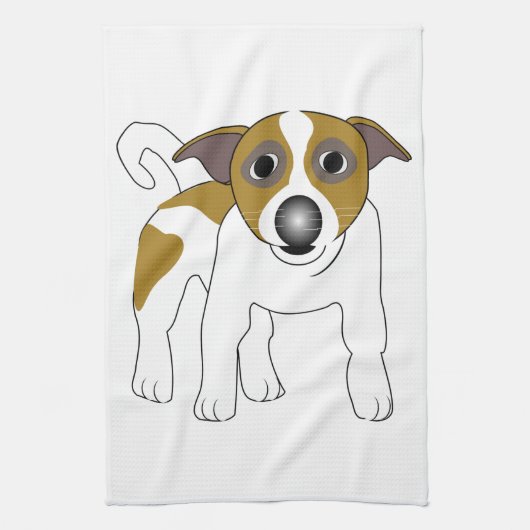 Jack Russell Terrier Theedoek (Verticaal)
