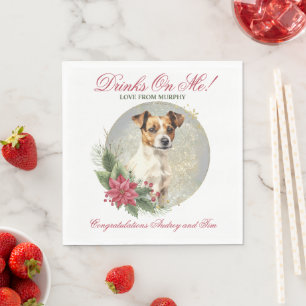 Jack Russell Terrier Trouwservetten met foto Servet