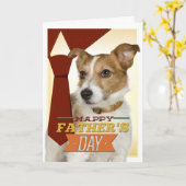 Jack Russell Terrier Vaderdag Kaart (Gele Bloem)