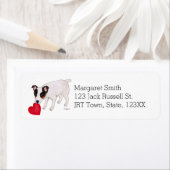 Jack Russell Terrier Valentijn Adresetiketten Etiket (Insitu)