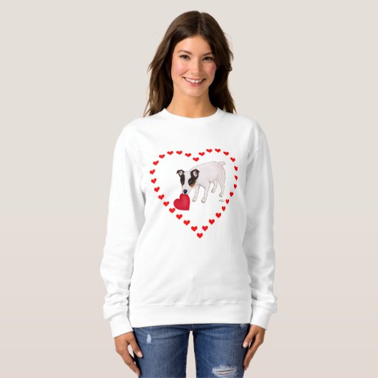 Jack Russell Terrier Valentijn Shirt (Voorkant volledig)