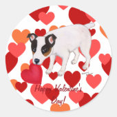 Jack Russell Terrier Valentijn Stickers (Voorkant)