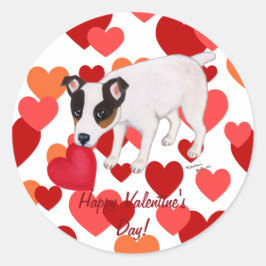 Jack Russell Terrier Valentijn Stickers