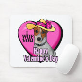 Jack Russell Terrier Valentijnse Muismat (Met muis)