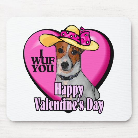 Jack Russell Terrier Valentijnse Muismat (Voorkant)