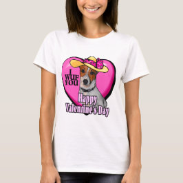 Jack Russell Terrier Valentijnse T-shirt