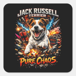 Jack Russell Terrier Vierkante Sticker
