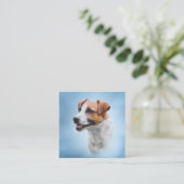Jack Russell Terrier Vierkante Visitekaartje (Staand voorkant)