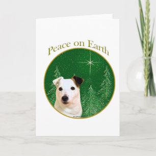 Jack Russell Terrier Vrede Feestdagen Kaart