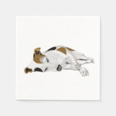 Jack Russell Terrier vredig slapend Servetten (Voorkant)