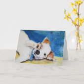 Jack Russell Terrier-Wenskaart Kaart (Gele Bloem)