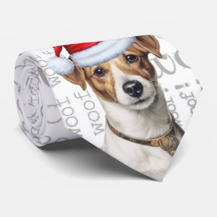 Jack Russell Terrier Woof Christmas Hondenliefhebb Stropdas