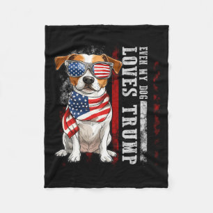 Jack Russell Terrier Zelfs Mijn Hond Loves Trump F Fleece Deken