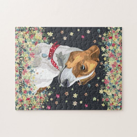 Jack Russell Terrier zwart Legpuzzel (Horizontaal)