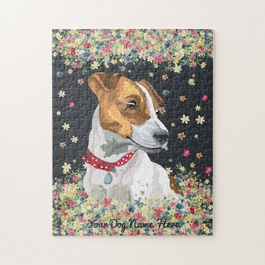 Jack Russell Terrier zwart Legpuzzel (Verticaal)